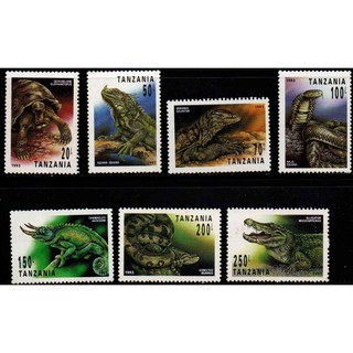 Tem sưu tập Tem Tazania Bò Sát 1993 ( 7 tem )