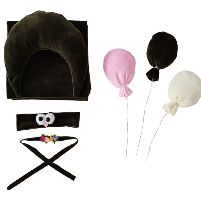 Bộ 7 Gối Ngủ Kèm Nón Hình Mặt Trăng Dễ Thương Cho Bé Sơ Sinh 0-6 Tháng Tuổi