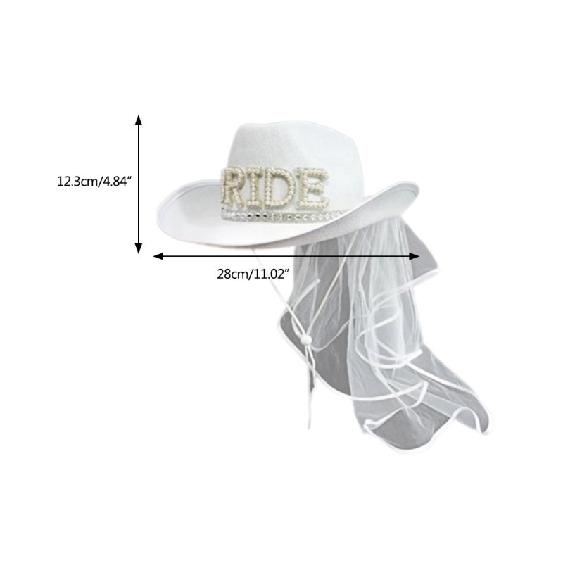 Mũ Vành Rộng Thoải Mái Phong Cách Phương Tây Sáng Tạo Cho Cô Dâu Chú Rể