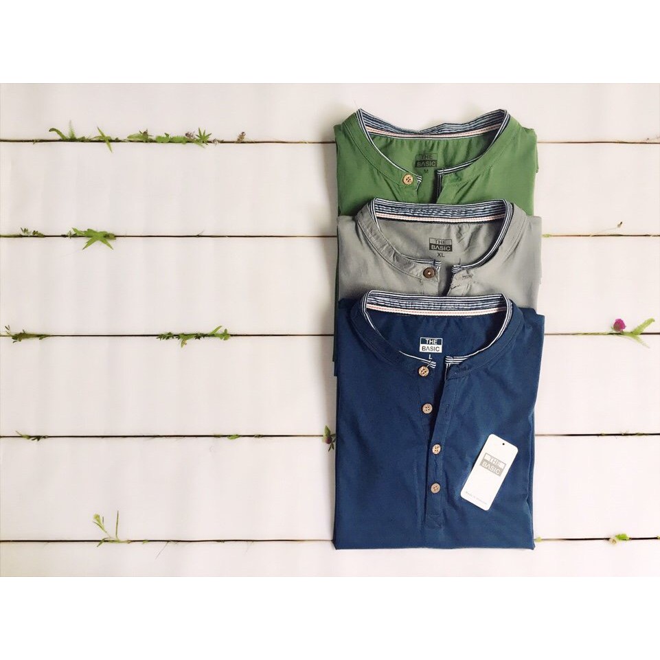 ÁO THUN NAM CỔ TRỤ, vải 100%cotton 4 chiều, mát mịn A38