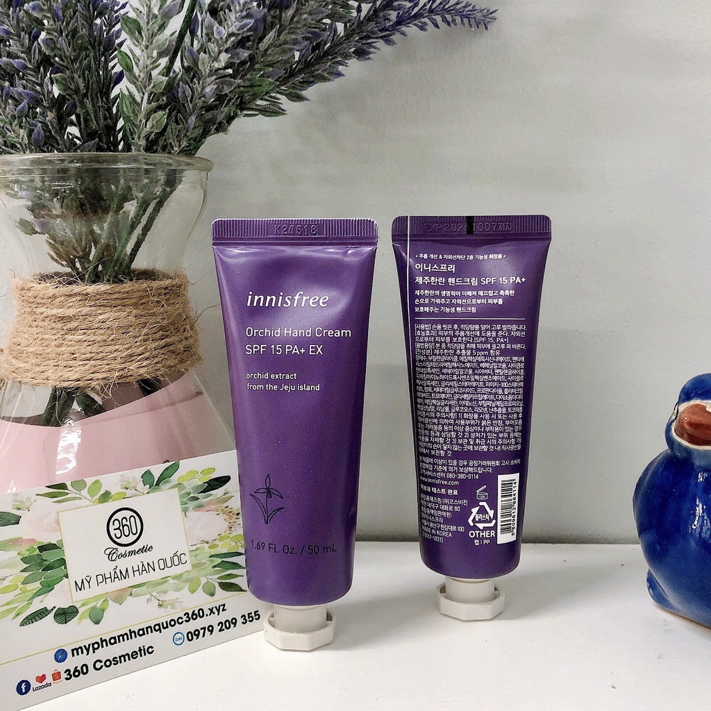 Kem Dưỡng Da Tay Hoa Phong Lan Innisfree Orchid Hand Cream SPF15 PA+ Ex 50ml