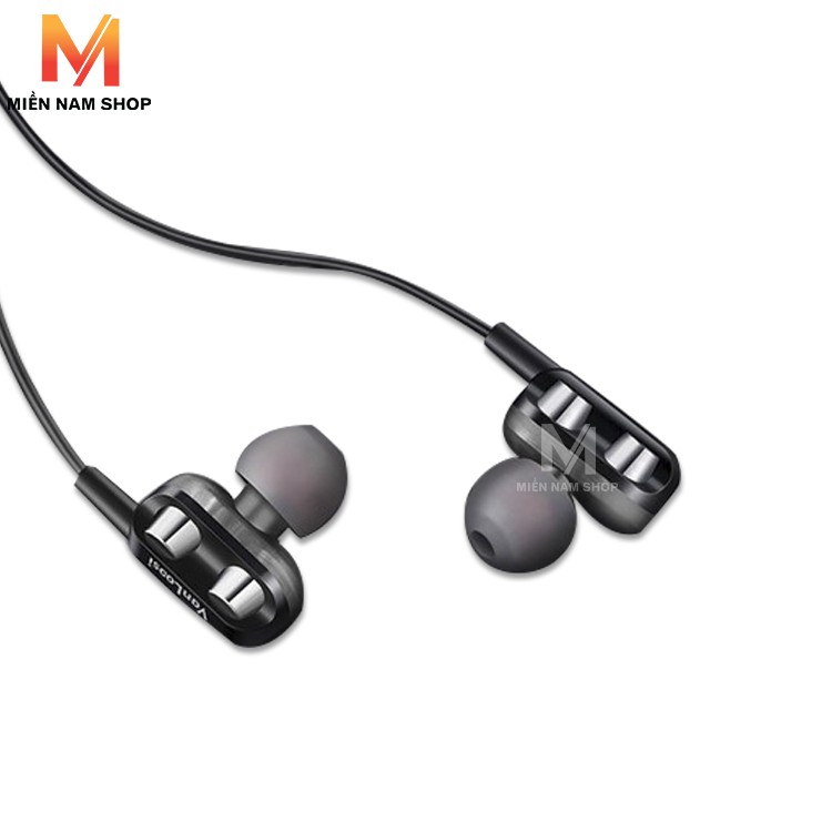 Tai nghe nhét tai A4 HiFi lõi kép siêu bass MẪU MỚI 2019 , Hỗ Trợ Micro Đàm Thoại+Tặng kèm nút cao su