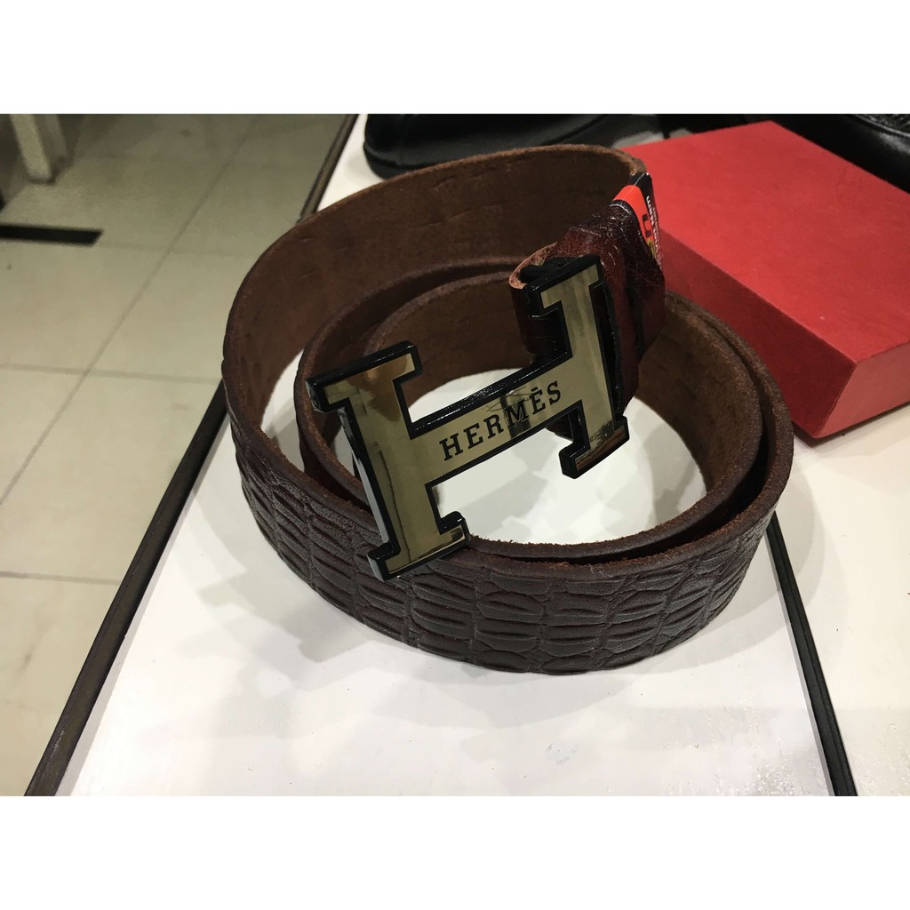Dây lưng da mặt chữ H cao cấp
