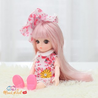 Búp Bê Chibi Abby Li Đầm Ngắn Dễ Thương.