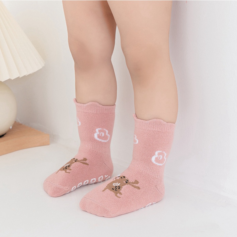 Vớ Cotton Mềm Chống Trượt Cho Bé 0-5 Tuổi