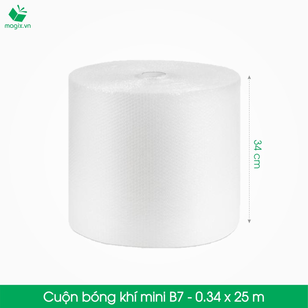 B7 - 34cm x 25m - Cuộn bóng khí - Xốp hơi - đóng hàng - gói hàng