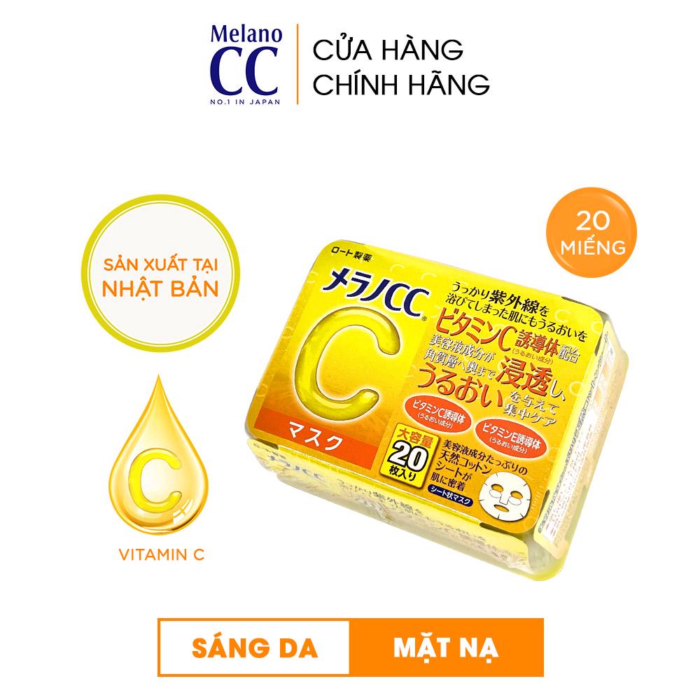 Mặt nạ dưỡng da cải thiện thâm sạm và đốm nâu Melano CC Mask 20pcs