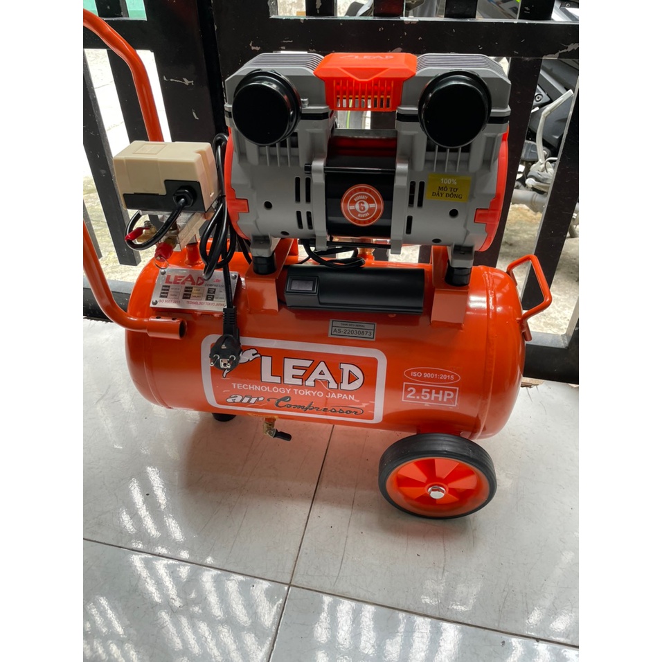 Máy nén khí không dầu LEAD, dung tích 30Lít, 2,5HP lên hơi siêu nhanh