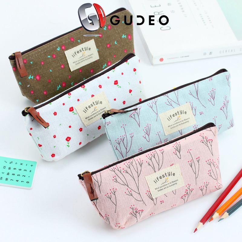 Túi vải canvas đựng bút mini phong cách hàn quốc GD67 - GUDEO