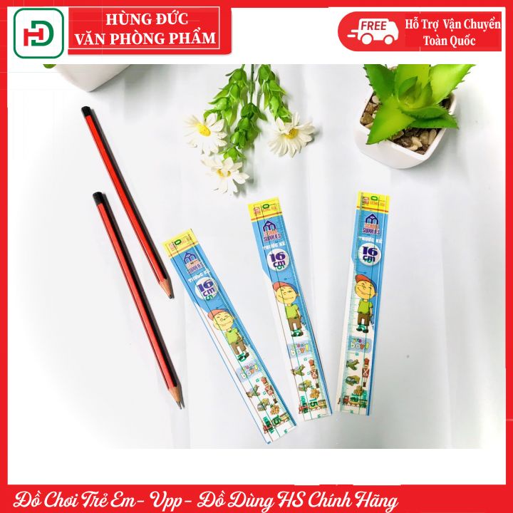Thước kẻ trắng học sinh 16cm, 20cm và 30cm Hồng Hà 3367,3385 và 3390