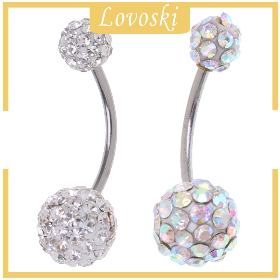 [Lovoski] Khuyên Rốn Đính Pha Lê Trắng
