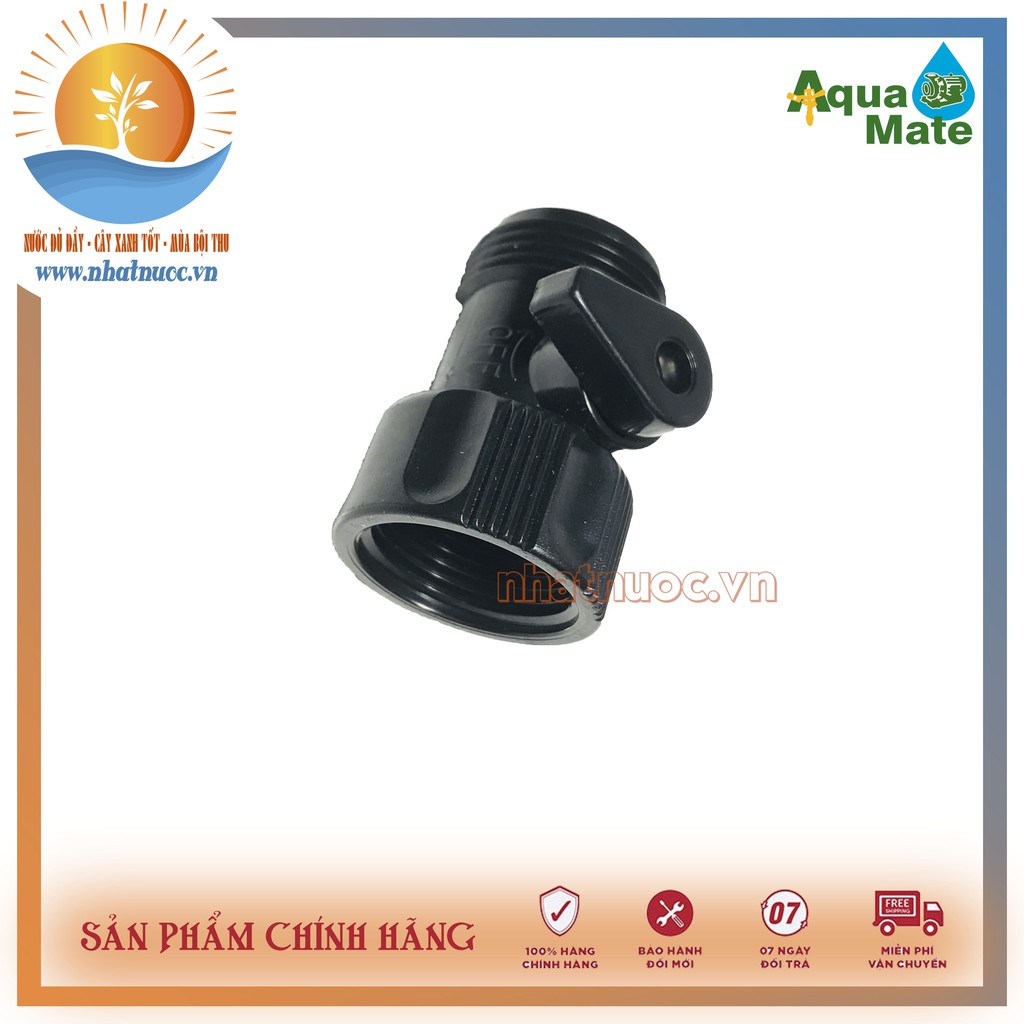 Van bi khóa 2 đầu Aquamate W-3220 ren trong 3/4, ren ngoài 3/4