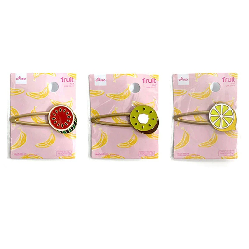 Daiso Kẹp Tóc Hair Clip -Metal - Fruit-