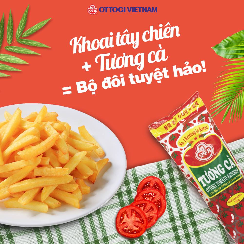 Combo Bột Chiên Gà Giòn 500g và Tương Cà Ottogi 500g