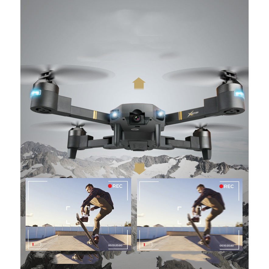 Flycam mini, Máy bay điều khiển từ xa XT-1 kết nối Wifi quay phim chụp ảnh Full HD 720P | BigBuy360 - bigbuy360.vn