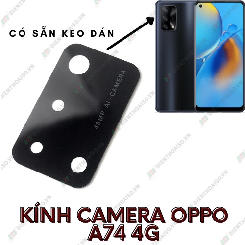 Mặt kính camera oppo a74 4g có sẵn keo dán