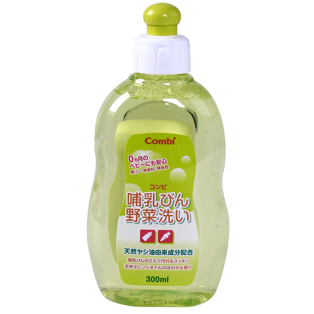 Chai dung dịch rửa bình sữa và rau quả từ dầu cọ Combi 112578 300ml