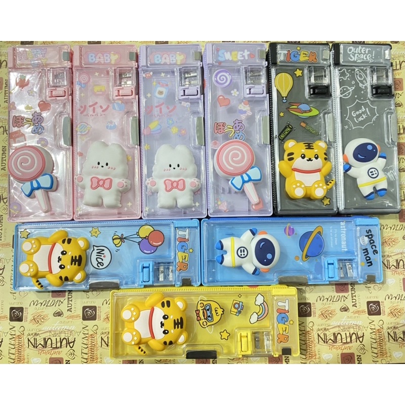 Hộp đựng bút nam châm 3D Cao cấp nhiều màu cho bé trai , bé gái