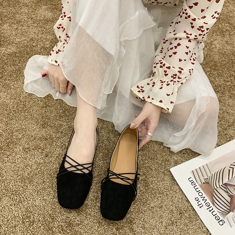 Giày búp bê đế thấp phong cách Hàn Quốc dành cho nữ