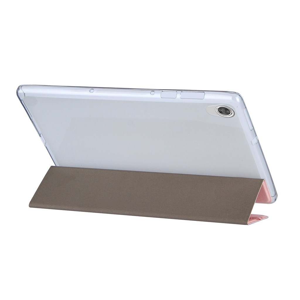 Bao da TPU mỏng nắp lật kiêm giá đỡ cho Lenovo Tab M10 HD  TB-X306F/TB-X306X