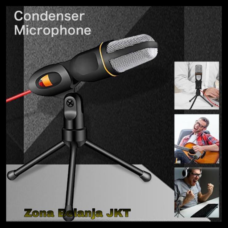 Micro Condenser Podcast Jack 3.5mm Có Giá Đỡ Vcl233 Cho Laptop / Pc
