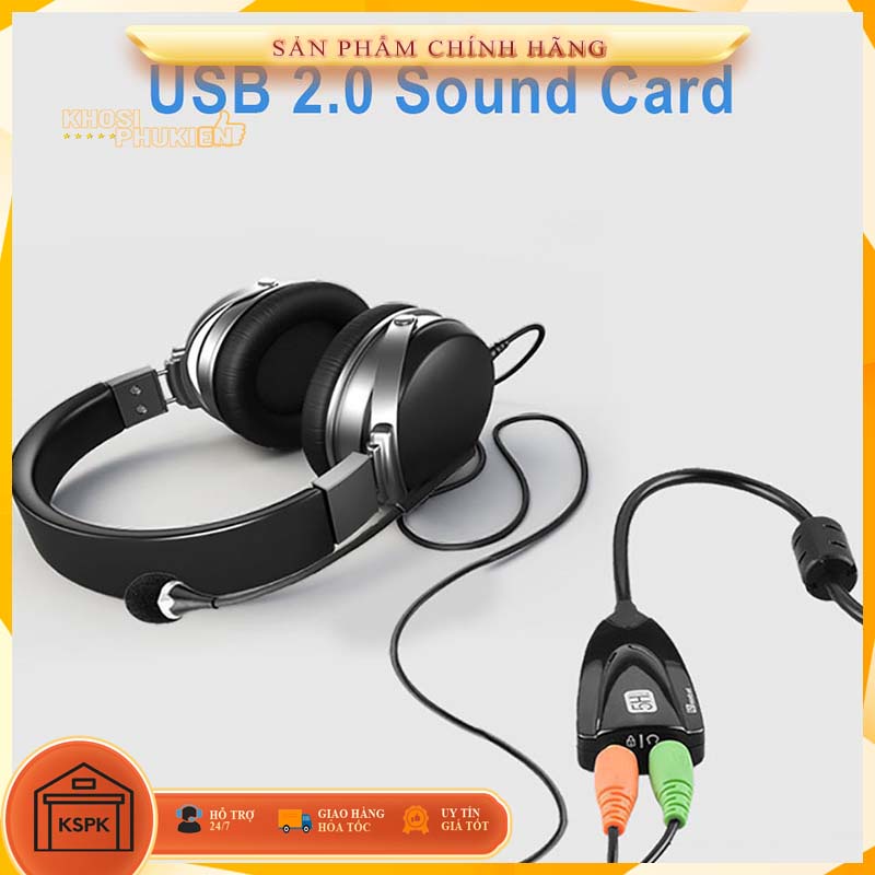 Cáp Nối USB Ra Sound Cho Máy Tính Kết nối cổng tròn 3.5 thành cổng USb tiện dụng