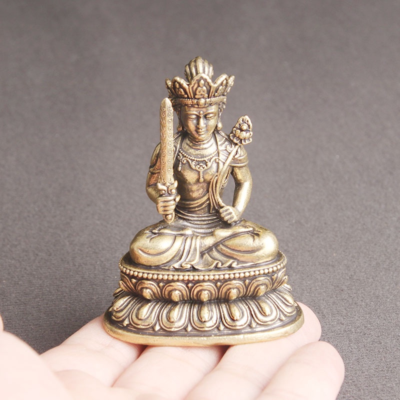 Tượng Phật Bằng Đồng Thau Nguyên Chất Kiểu Cổ Xưa Dùng Trang Trí Bàn
