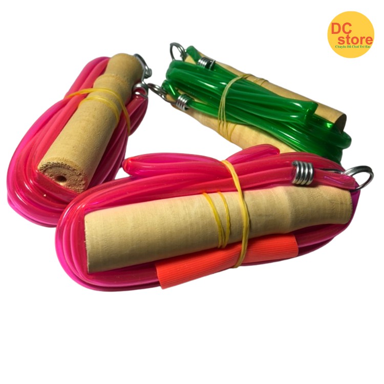 Dây Nhảy Thể Thao Cán Gỗ Dây Nhựa Dài 2m Cho Bé Tập Thể Dục