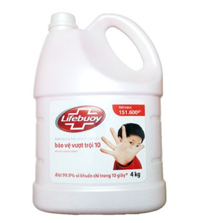 Can nước rửa tay diệt khuẩn Lifebuoy bảo vệ vượt trội 4kg