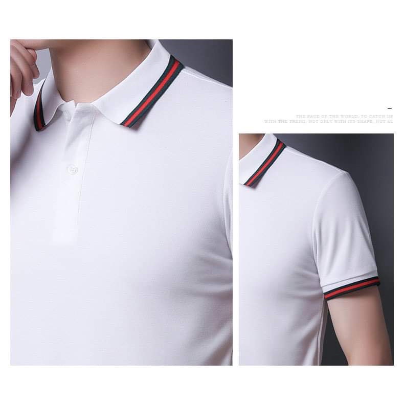 Áo thụn Polo Nam phối viền cổ nhiều màu phong cách lịch lãm - K01