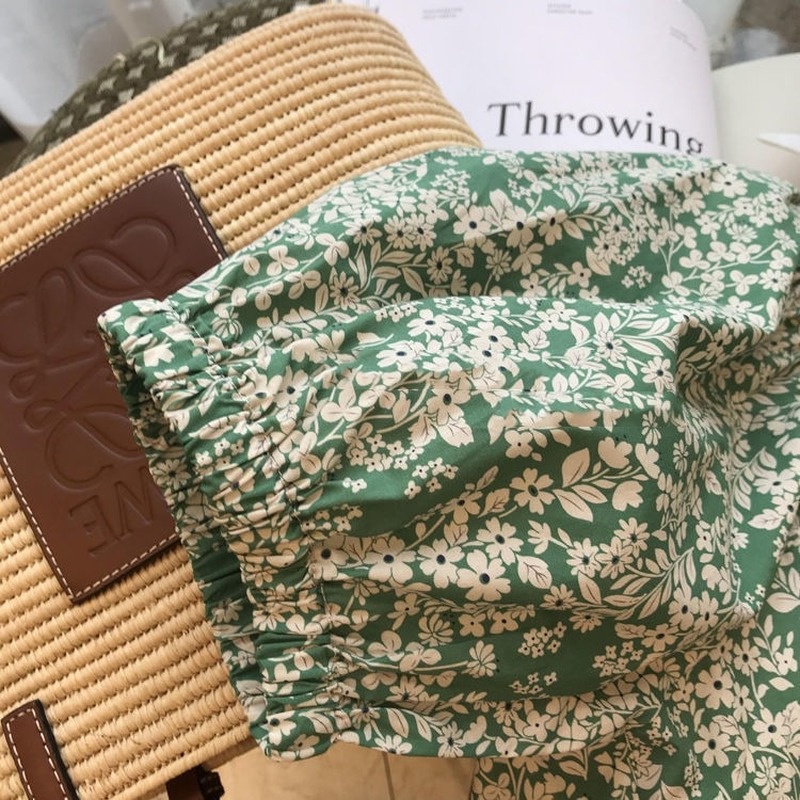 Áo Kiểu Cổ Vuông In Họa Tiết Hoa Phong Cách Cổ Điển Thời Trang Mùa Hè Cho Nữ