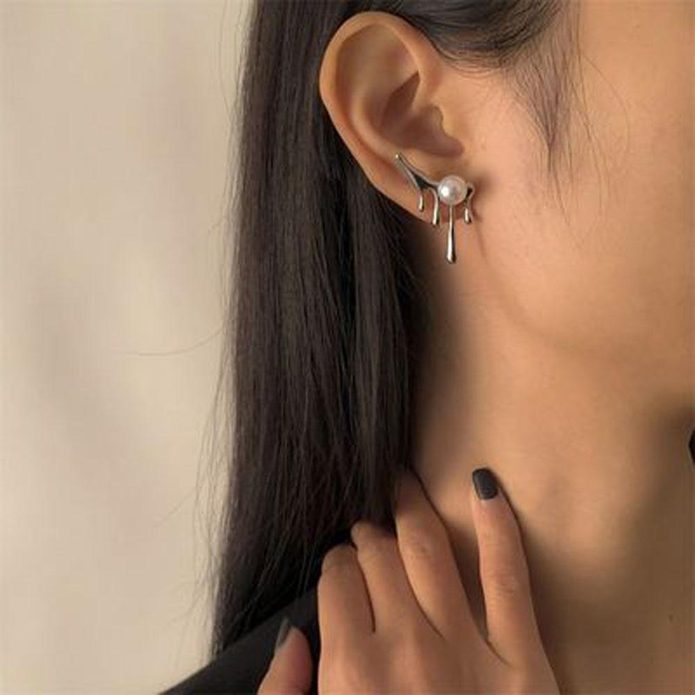 Bông Tai Kim Loại Thiết Kế Độc Đáo Phong Cách Đường Phố