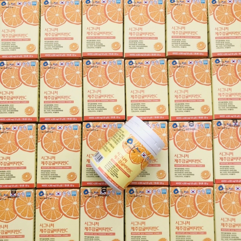 [HÀNG MỚI VỀ] Viên Vitamin C  JEJU Tangerine Multivita C Hàn Quốc Vị Cam