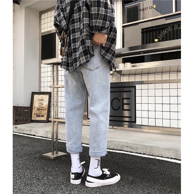 Quần Jeans Baggy Nam Dáng Ống Rộng 2020 - Phong Cách Hàn Quốc Hottrend 2021