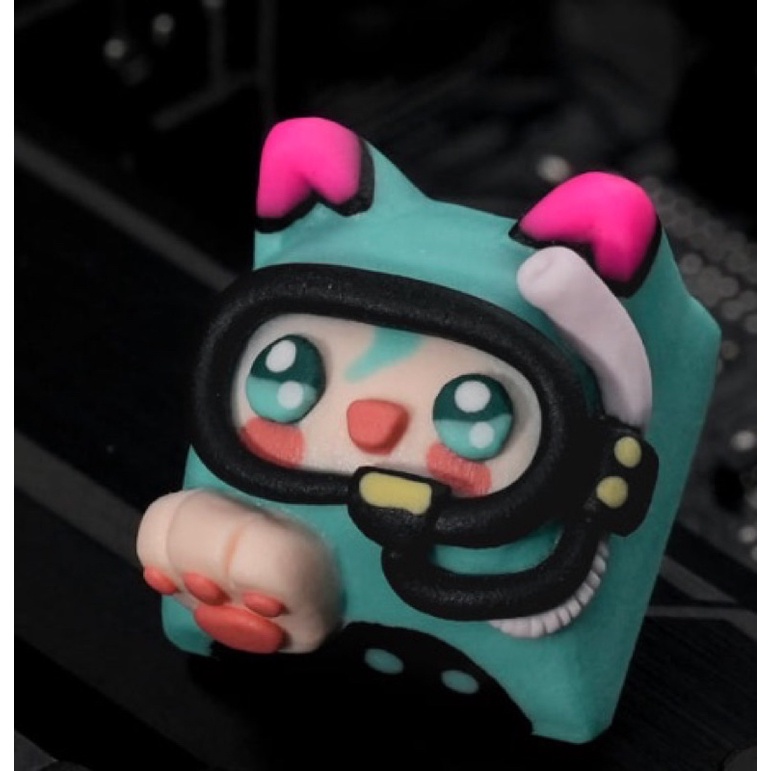 Nút Bàn Phím Keycap Mèo  Melonkey Tamago Resin làm bằng nhựa Resin Lionvn