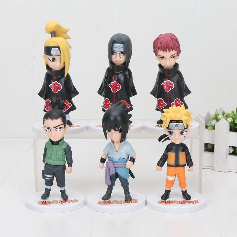 Bộ 6 Mô Hình Nhân Vật Phim Hoạt Hình Naruto cỡ vừa có 2 mẫu như ảnh (Khách hàng chat chọn mẫu)