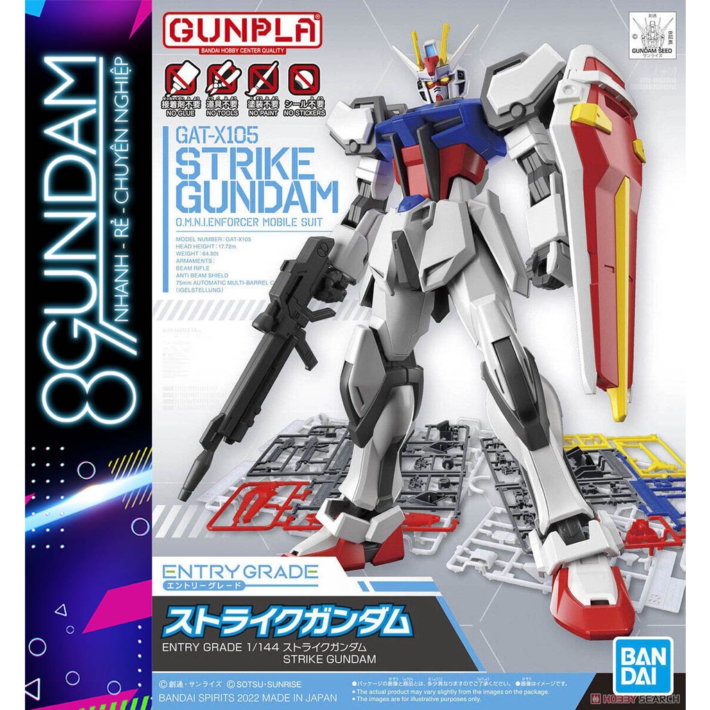 Mô Hình Lắp Ráp Entry Grade EG Strike Gundam