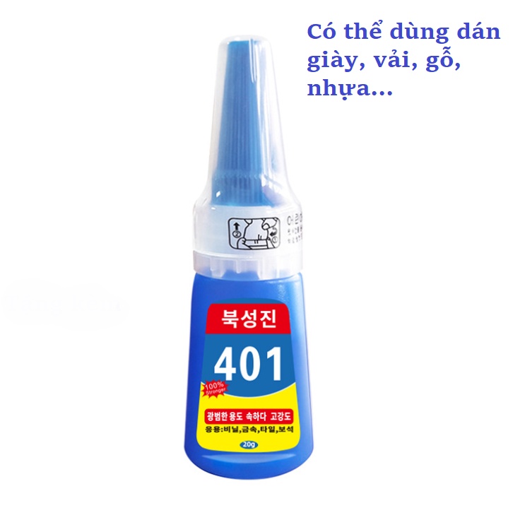 Keo 401 tuýp 15gr và 20gr nhập khẩu Hàn Quốc chuyên dụng dán giày, làm Jibbitz, DIY