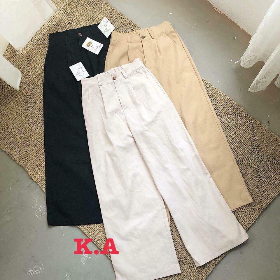 Quần ống rộng cúc chất kaki KAN2609 | BigBuy360 - bigbuy360.vn