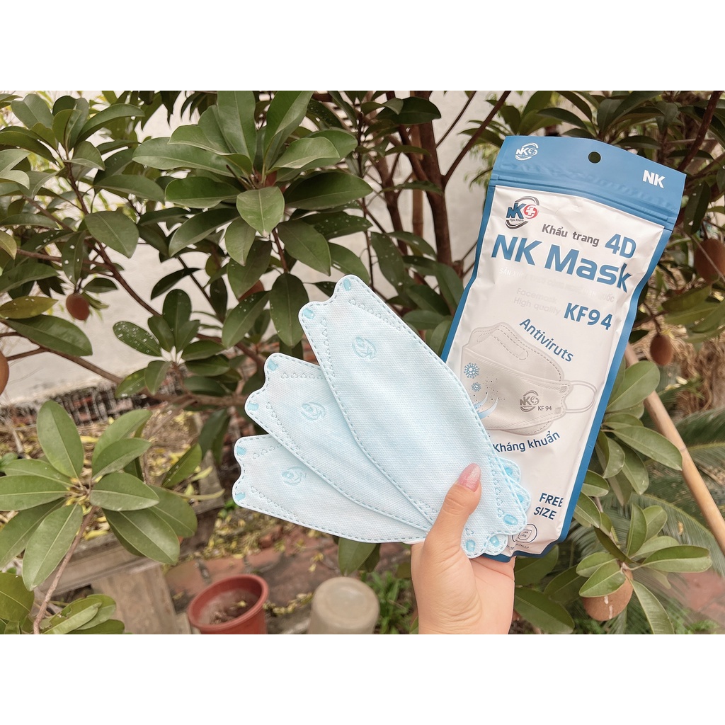Set 10 Chiếc Khẩu trang 4 Lớp KF94 NK MASK Chống Bụi Mịn, Kháng Khuẩn Hàng Cao Cấp Hàn Quốc