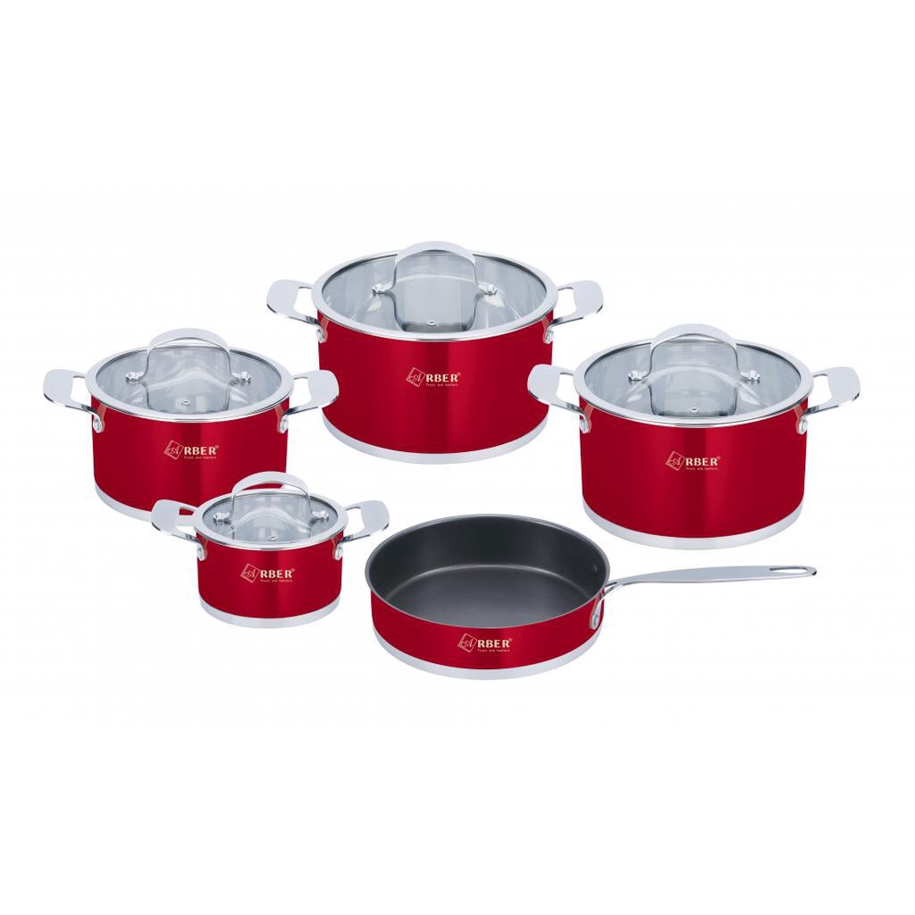 BỘ NỒI ARBER 5 Món INOX CHERRY Hàng cao cấp chính hãng