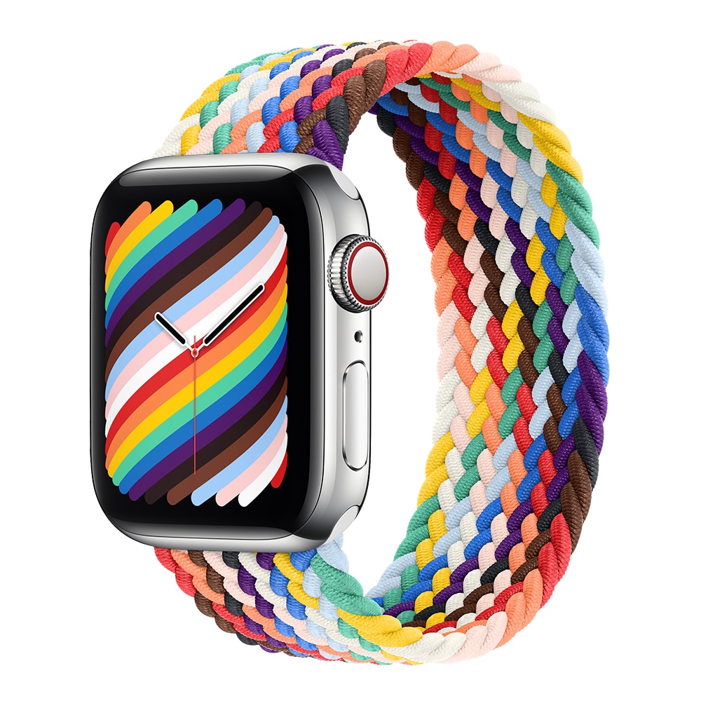 Dây Đeo Đồng Hồ Dạng Dây Bện Nylon Co Giãn Cho Iwatch Series 6 5 4 3 44Mm 40Mm 38Mm 42Mm 6 5 4 3 2