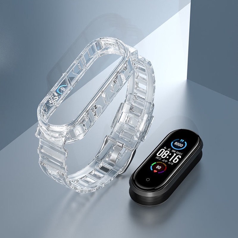 Dây Đeo Trong Suốt Thay Thế Cho Đồng Hồ Thông Minh Xiaomi Mi Band 7 6 5 4 3 MiBand 7 6 5 4 3