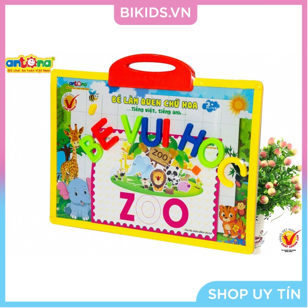 Bảng nam châm Antona - Bé làm quen chữ hoa - tiếng việt, tiếng anh