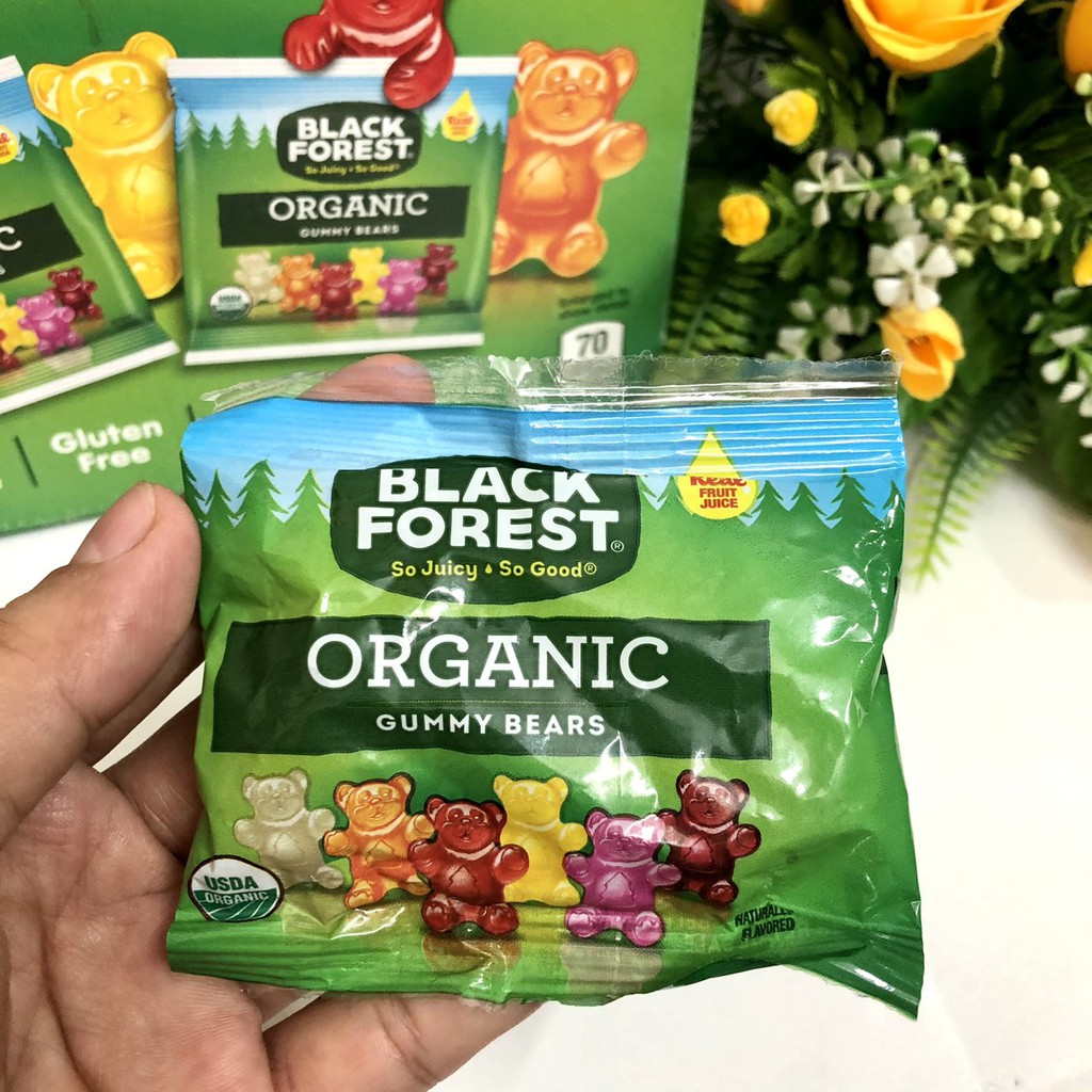 ❤ Tách lẻ 1 gói Kẹo dẻo gấu trái cây hữu cơ Black Forrest Organic Gummy Bears Mỹ [Date 22/1/2022] | BigBuy360 - bigbuy360.vn