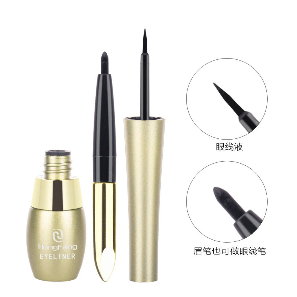 (Hàng Mới Về) Bút Kẻ Mắt Nước Hengfang 2 Trong 1 Trang Điểm Chuyên Nghiệp Chống Nước Lâu Trôi