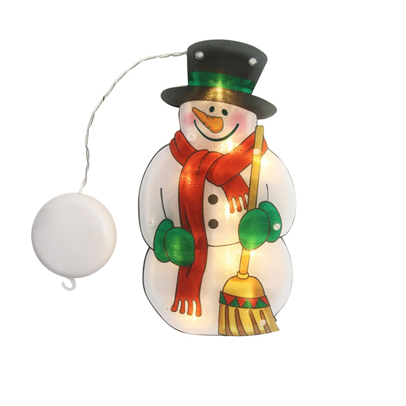 Phụ Kiện Trang Trí Giáng Sinh Hình Ông Già Noel / Người Tuyết Có Giác Hút Gắn Cửa Sổ