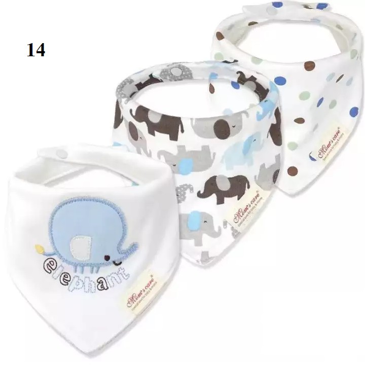 Khăn tam giác MomCare set 3c cho bé 0-3 tuổi