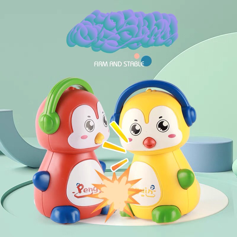Đồ chơi ấn đầu chim cánh cụt nhiều màu, đồ chơi chạy đà siêu dễ thương cho bé