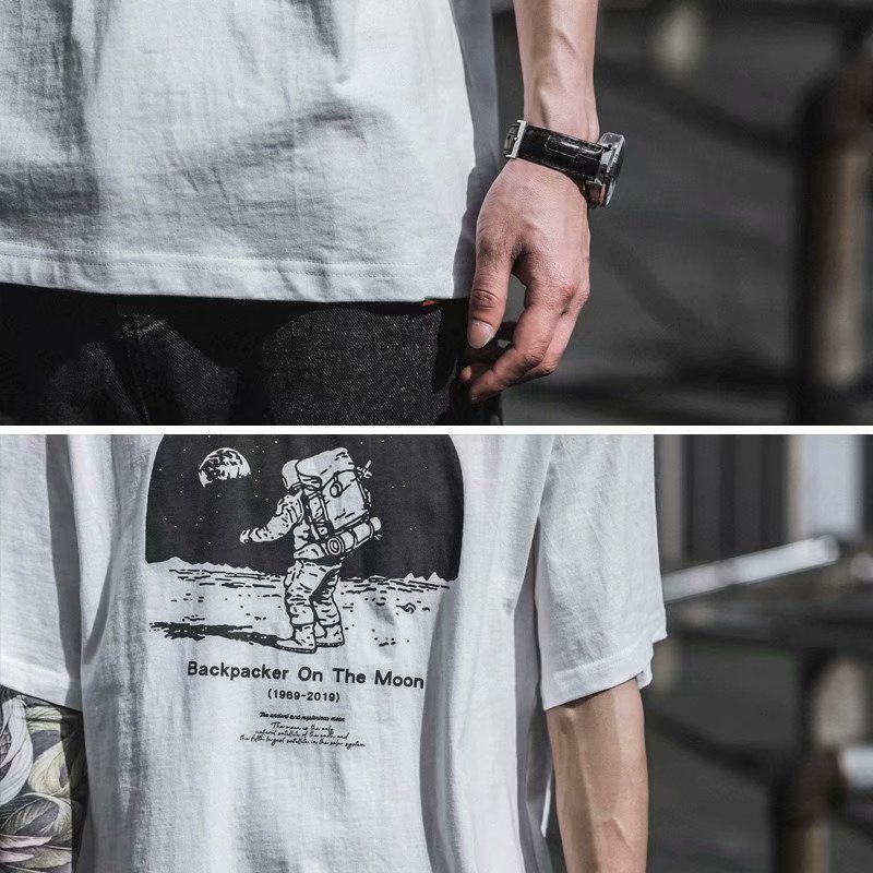 Áo Thun Oversize Tay Ngắn In Hình Cá Tính Cho Nam Size M-8Xl